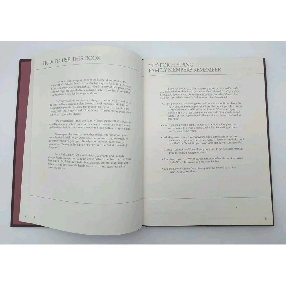 Never-Used 1990 Our‎ Family A HISTORICAL JOURNAL BOOK📸SEE PICS📸